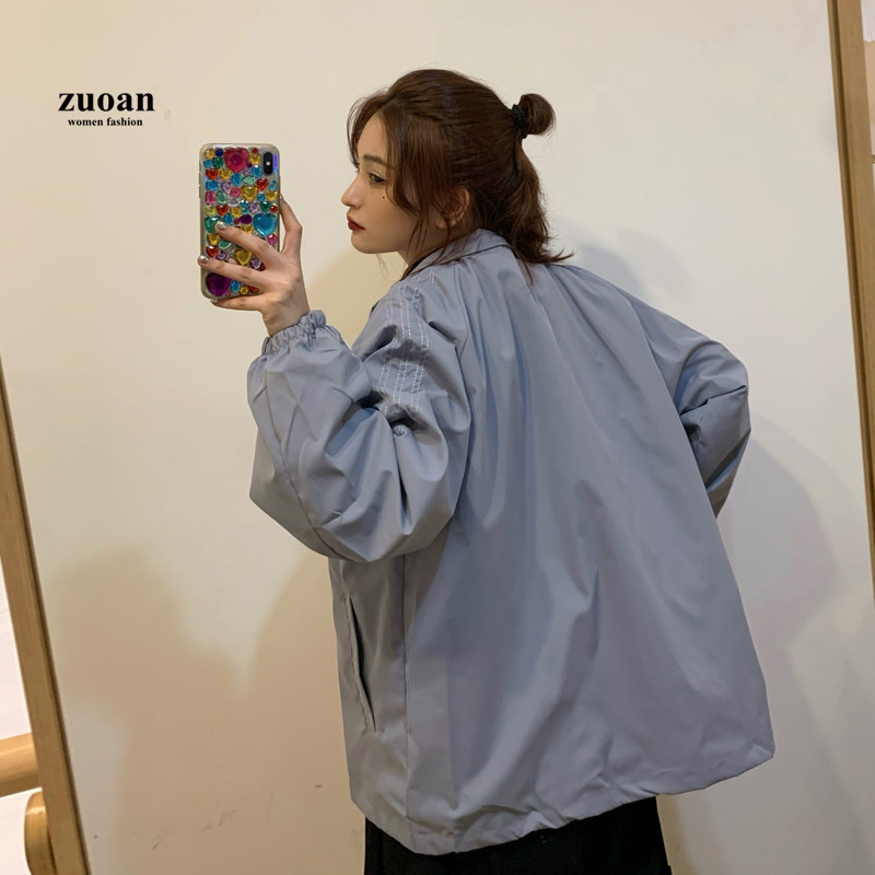 SUXI Áo Khoác Thể Thao Dáng Rộng Kiểu Hàn Quốc Thời Trang Xuân Thu Cho Các Cặp Đôi