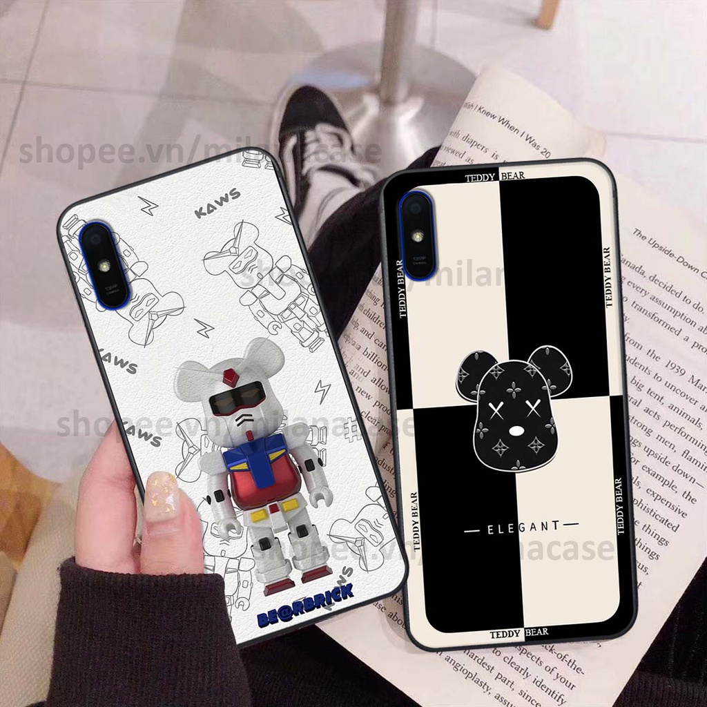 Ốp Xiaomi Redmi 7A / 8A / 9A gấu be@rBrick gấu Teddy Kaws siêu đẹp, phong cách, cá tính