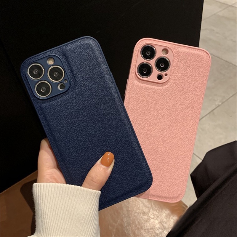 Ốp Điện Thoại Silicon Da Nhám Màu Khaki Phong Cách Retro Chất Lượng Cao Bảo Vệ Camera Cho iPhone 14 Pro Max