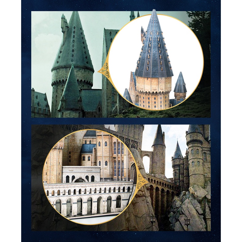 Mô hình lắp ghép CubicFun 3D Harry Potter - Lâu đài Hogwarts - Tàu tốc hành Hogwarts