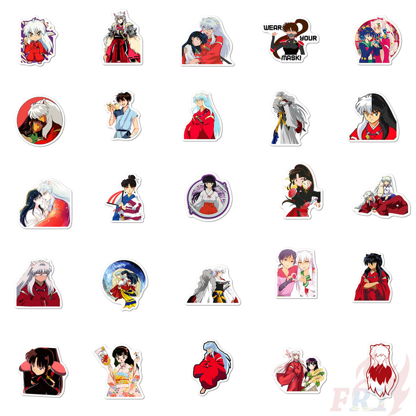 ❉ Inuyasha - Series 04 Anime Sesshoumaru Naraku Stickers ❉ 50Pcs/Set DIY Fashion Luggage Laptop Skateboard Decals Doodle Stickers