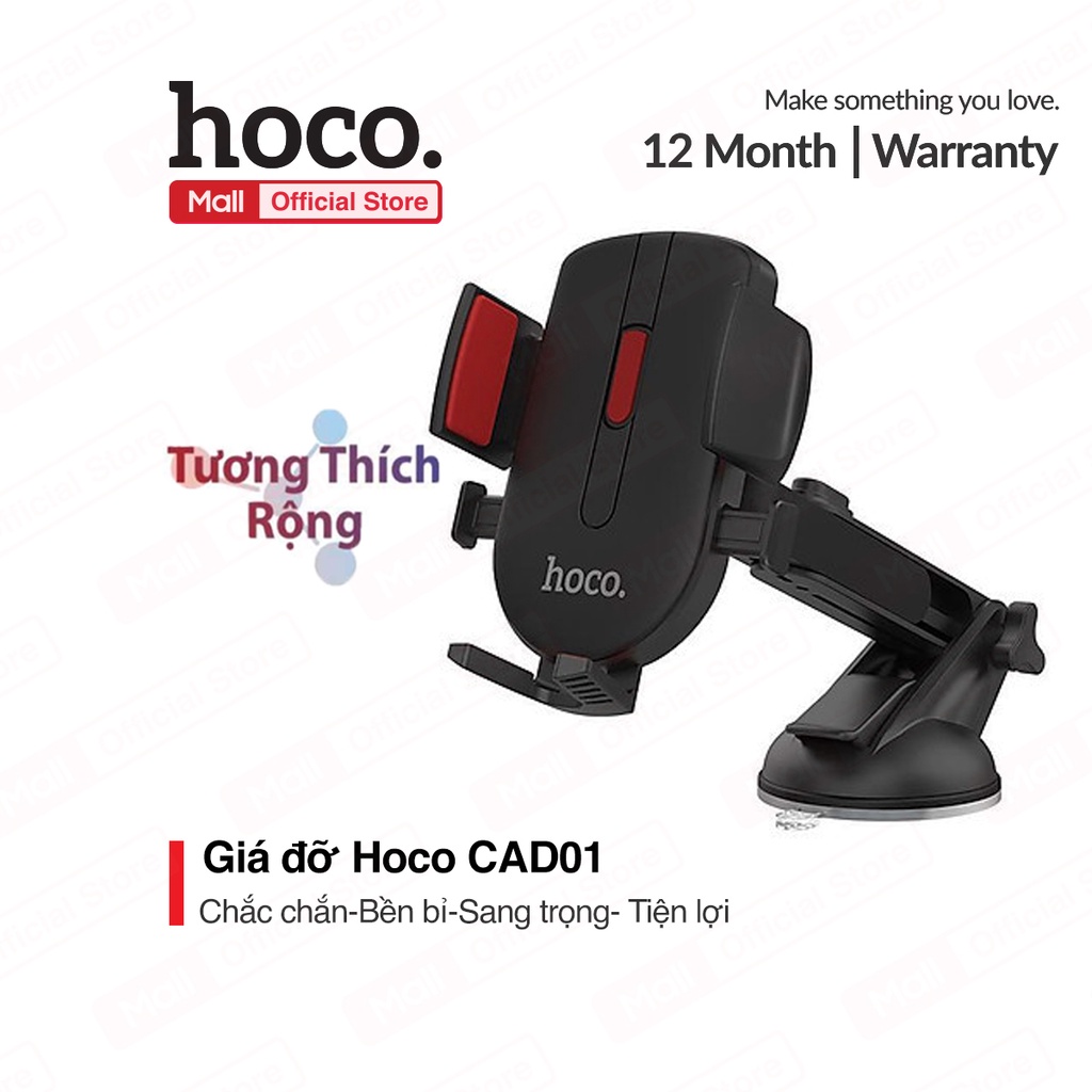 Giá Đỡ Điện Thoại Thông Minh Hoco CAD01 Hít xe hơi xoay 350 độ