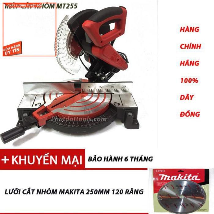 Máy cắt nhôm MT255 Curoa tặng kèm lưỡi cắt nhôm  120 răng