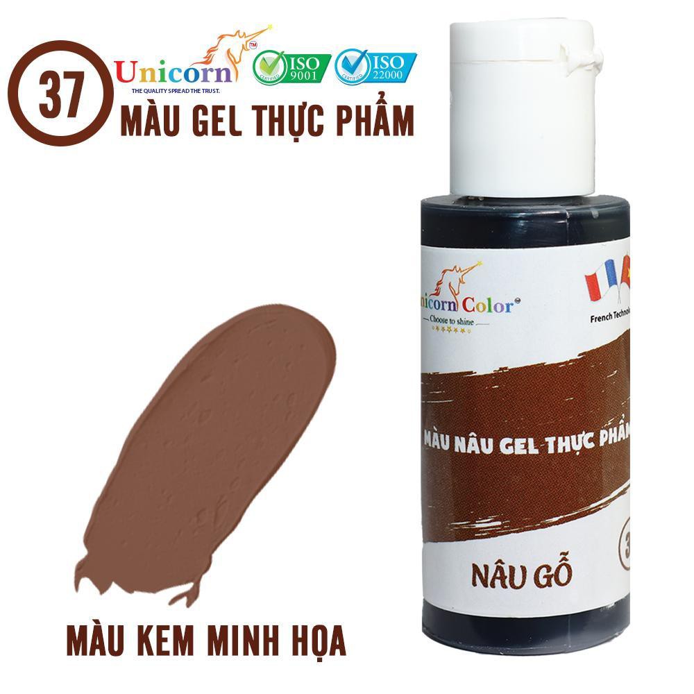 Màu Thực Phẩm Nâu Gỗ UNICORN Dạng Gel 28gr D37