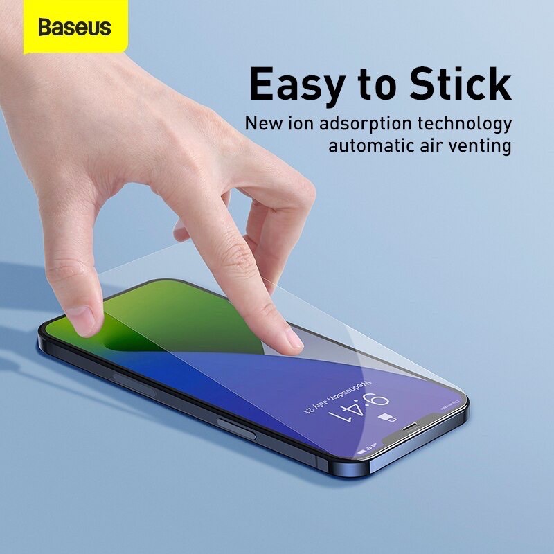 Bộ 2 kính cường lực Baseus siêu mỏng 0,15mm cho iPhone 12/ 12 Pro/ 12 Pro max Chính hãng