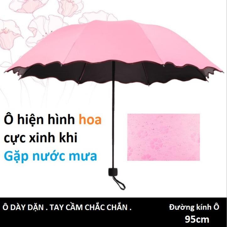 Ô dù che mưa gặp nước nở hoa chống nắng chống tia UV PK10