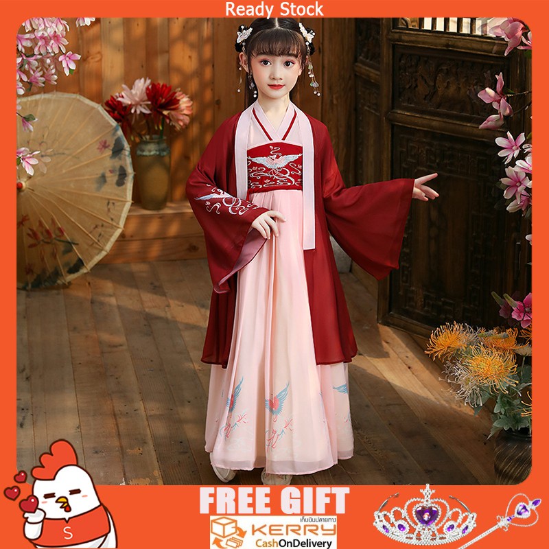 Đầm hóa trang phong cách Trung Hoa cho bé gái