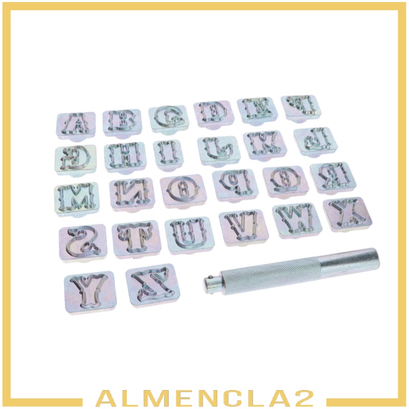 [ALMENCLA2] Hardened Alloy 19mm Alphabet Stamp Punch Set DIY Emboss Leather Craft Tools