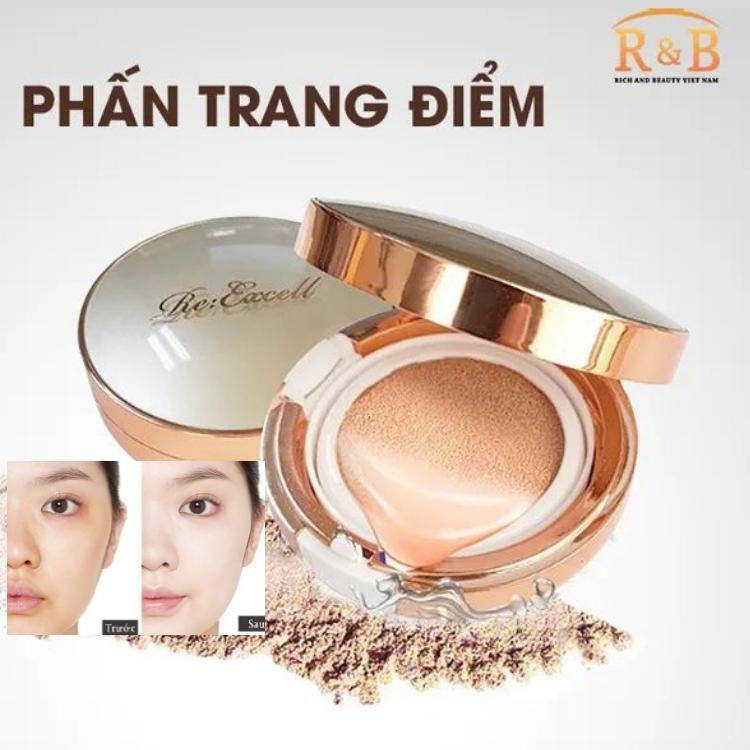 Phấn phủ, makeup siêu mịn kiềm dầu Re:Excell UV Cushion Multi Foundation chống thấm nước