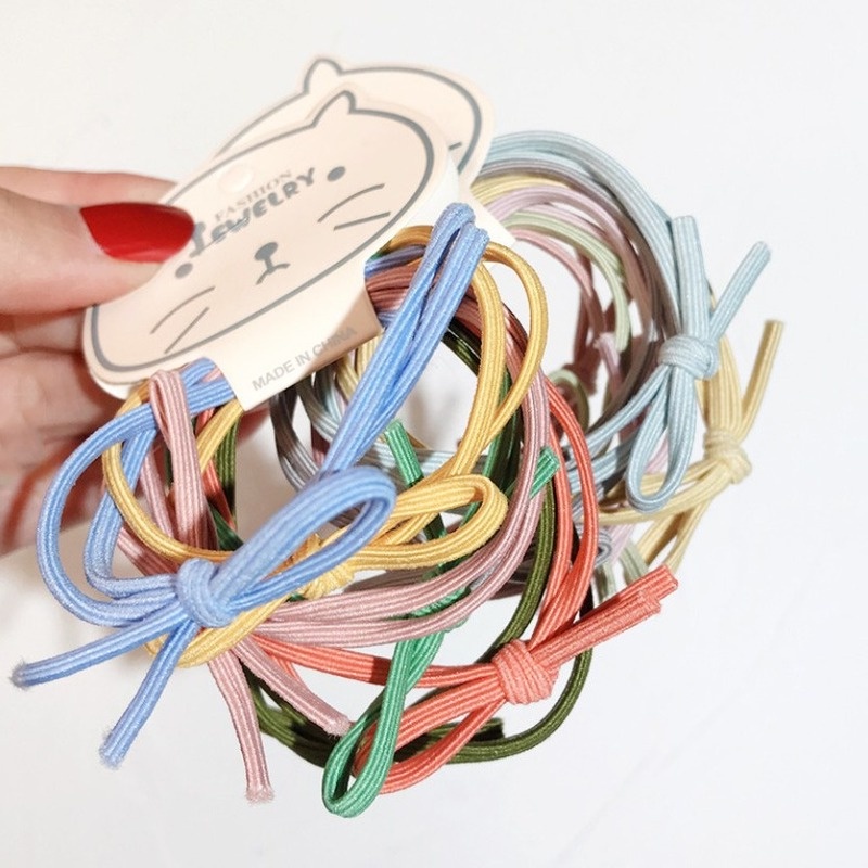 Dây Buộc Tóc Co Giãn Thắt Nơ Đáng Yêu Tiện Lợi Cho Nữ