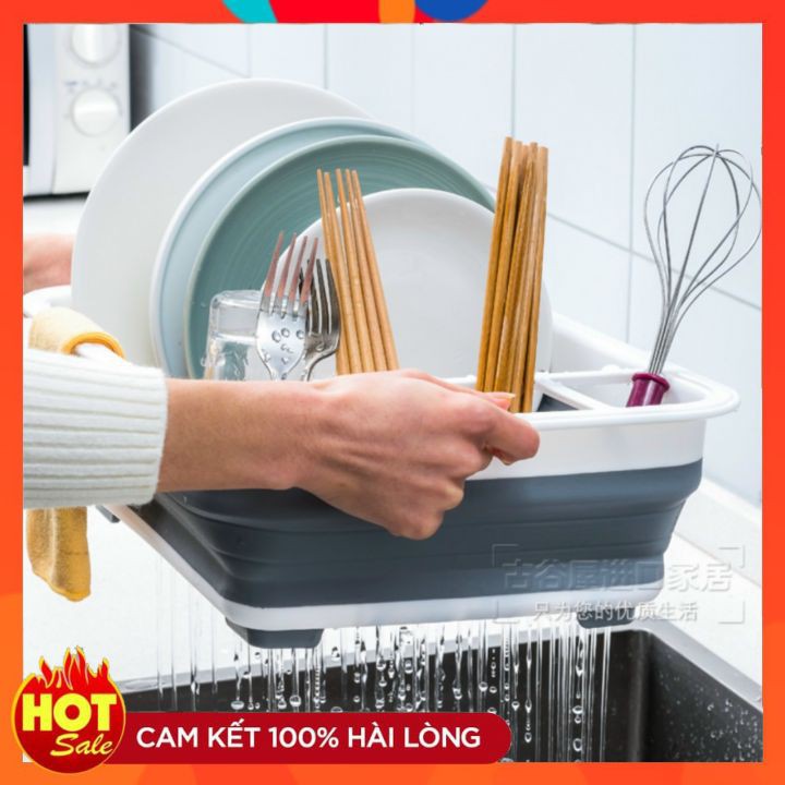 Sỉ Chậu úp bát đũa gấp gọn đa năng