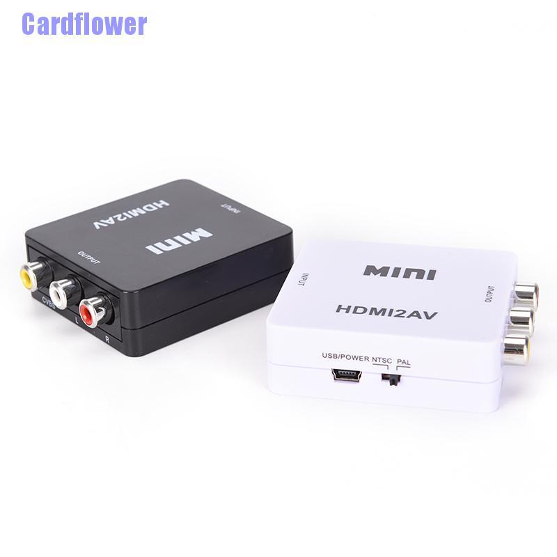 Cardflower  HDMI To RCA AV/CVBS Adapter HD 1080P Mini HDMI2AV Video Converter