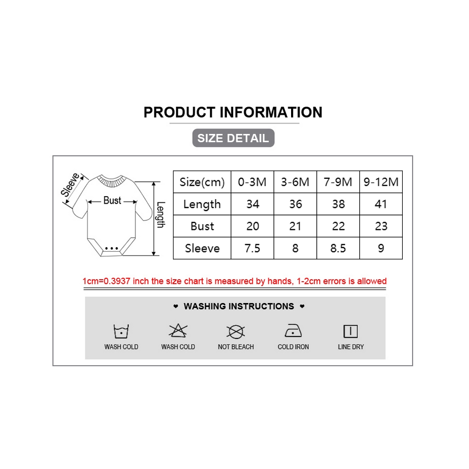 Áo liền quần tay ngắn vải cotton dành cho bé 0-12 tháng