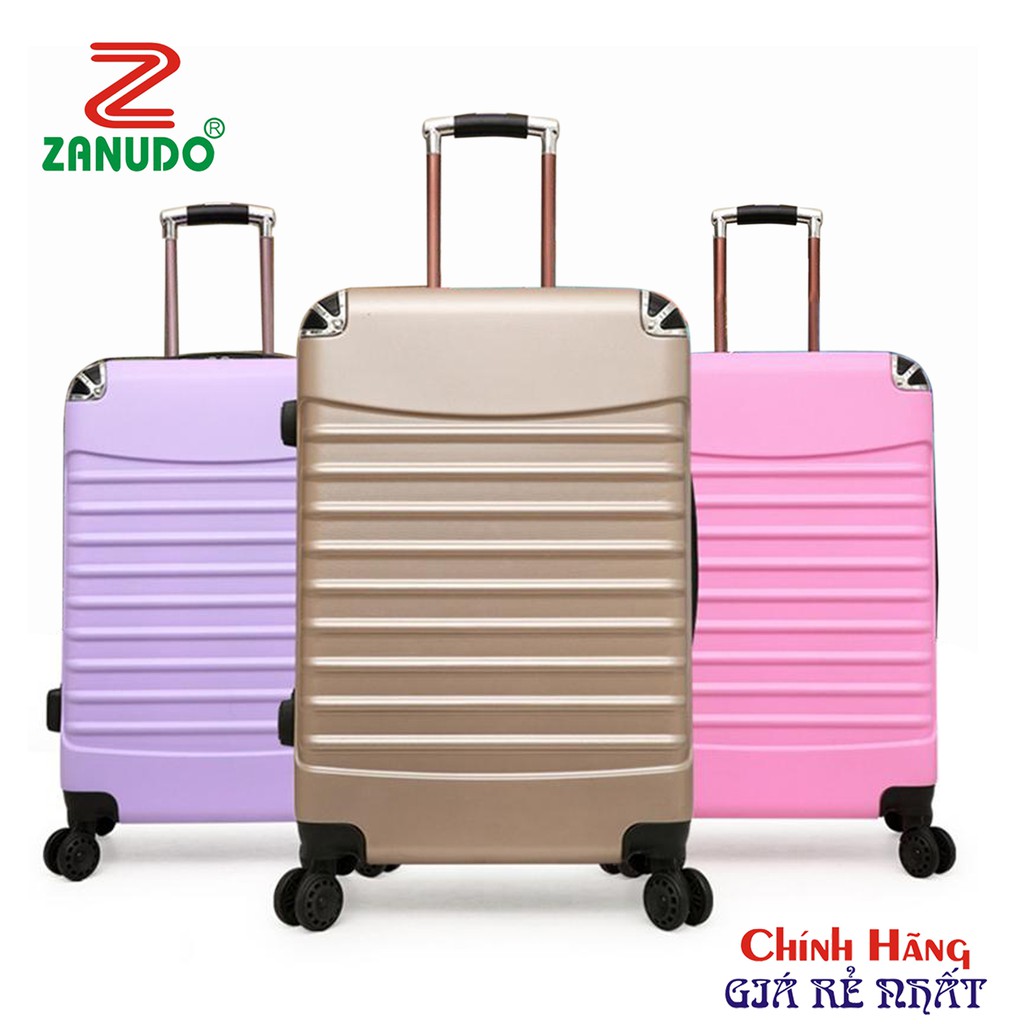 Vali nhựa kéo du lịch, màu sắc trẻ trung_ Hàng nhập khẩu. Size20, size24 (Hàng nội địa siêu bền siêu rẻ, siêu đẹp)