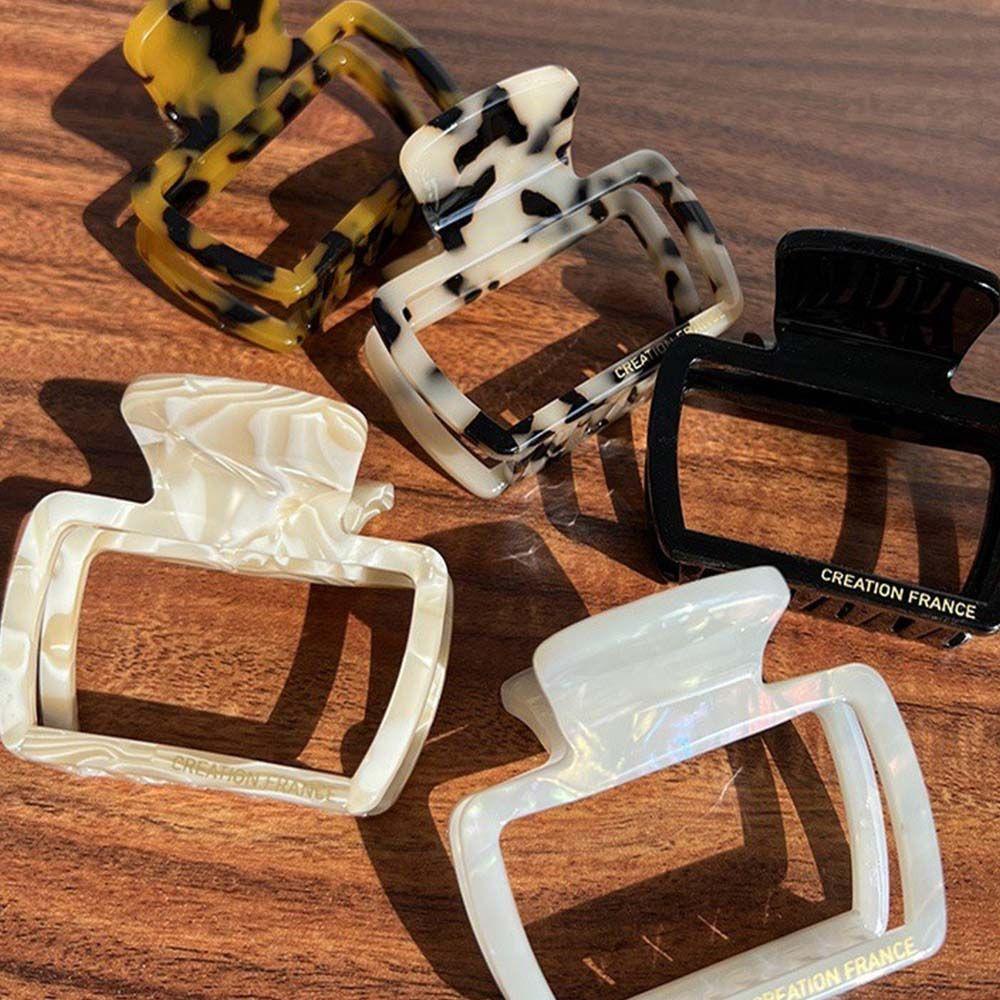 Kẹp Tóc Nhỏ Hình Vuông In Họa Tiết Da Báo Thanh Lịch Cho Nữ