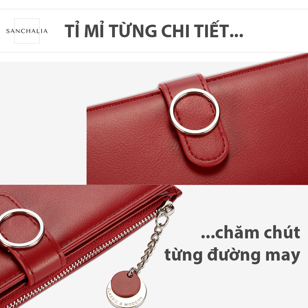[Mã WABRWB24 giảm 30K đơn 99K] Ví nữ đẹp cầm tay dáng dài da mềm cao cấp chính hãng Sanchalia SC1309 | BigBuy360 - bigbuy360.vn