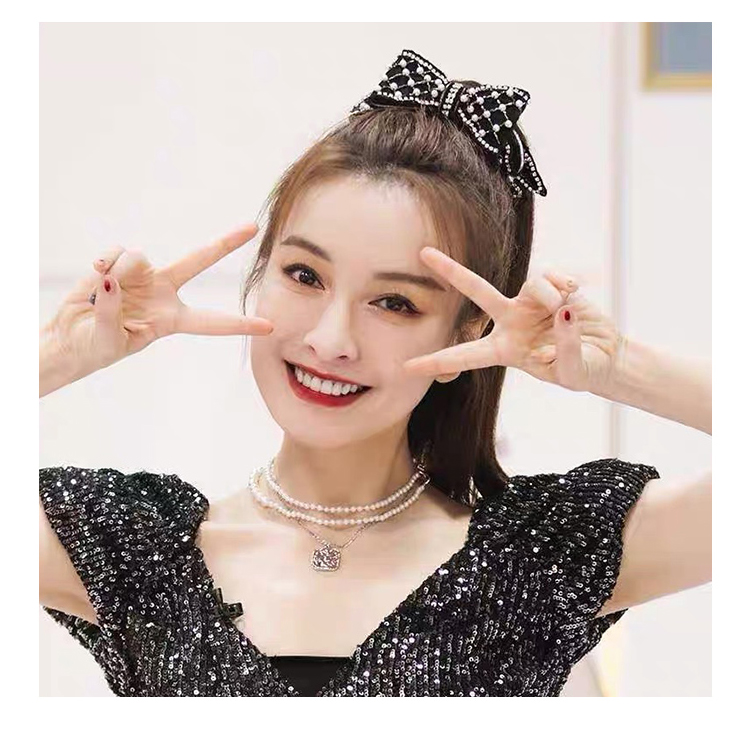 Kẹp Tóc Hình Nơ Đính Ngọc Trai Xinh Xắn Cho Nữ