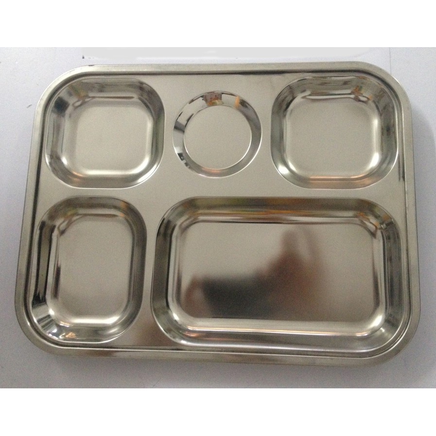 Khay đựng cơm inox 5 ngăn văn phòng bền đẹp