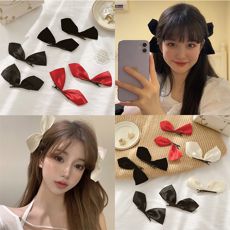 Kẹp tóc đính nơ xinh xắn đáng yêu phong cách Hàn Quốc cho nữ