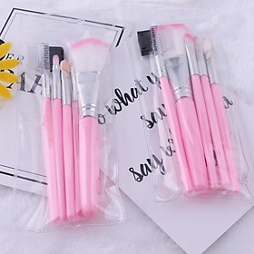 Bộ Cọ Trang Điểm Mini  5 Món - Bộ Cọ Makeup Kit Màu Hồng Molangshop