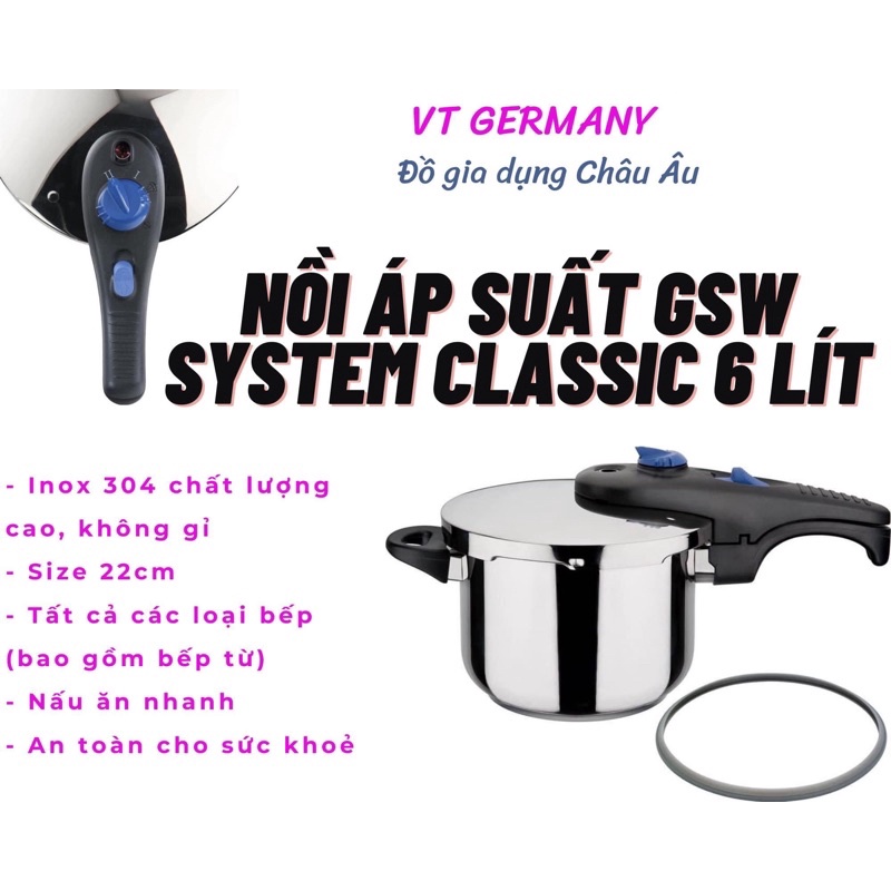 Nồi áp suất "GSW System Classic" 6 lít