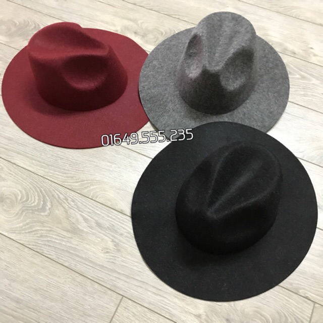 Mũ Fedora vành 8cm hàng Quảng Châu