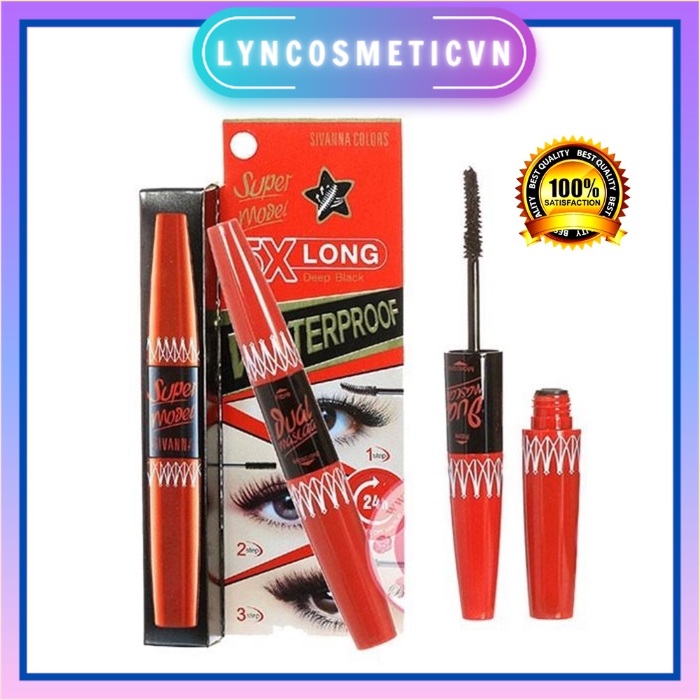 Chuốt mi  Làm Dài Và Cong Mi, Không Lem Không Trôi MASCARA 5X SIVANNA