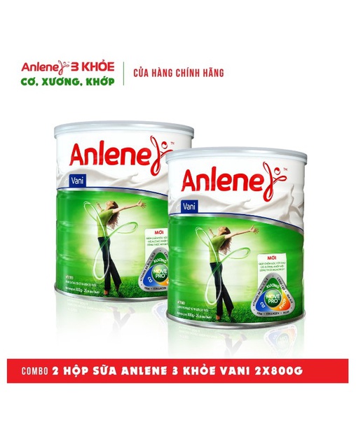 [Mã GRO1BAYNHAY10 giảm 50K đơn 668K] Combo 2 lon Sữa Bột Anlene Movepro Hương Vanilla 800g/hộp (từ 19 đến 45 tuổi)