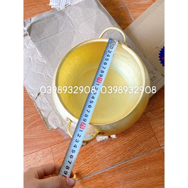Niêu đồng chất liệu bằng đồng vàn g  nhà làm ra