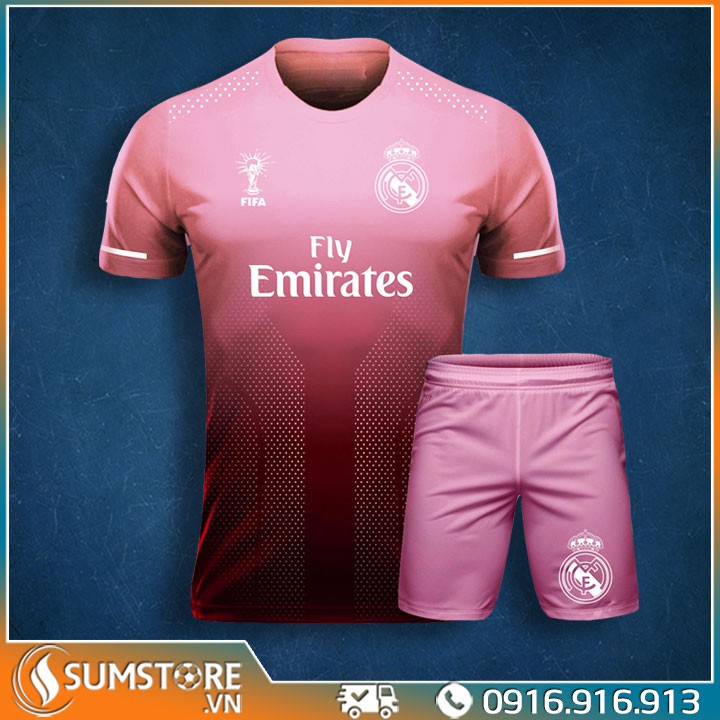 Đồ Đá Banh Thể Thao Độc Lạ Cực Đẹp - CLB Real Madrid Hồng Kute