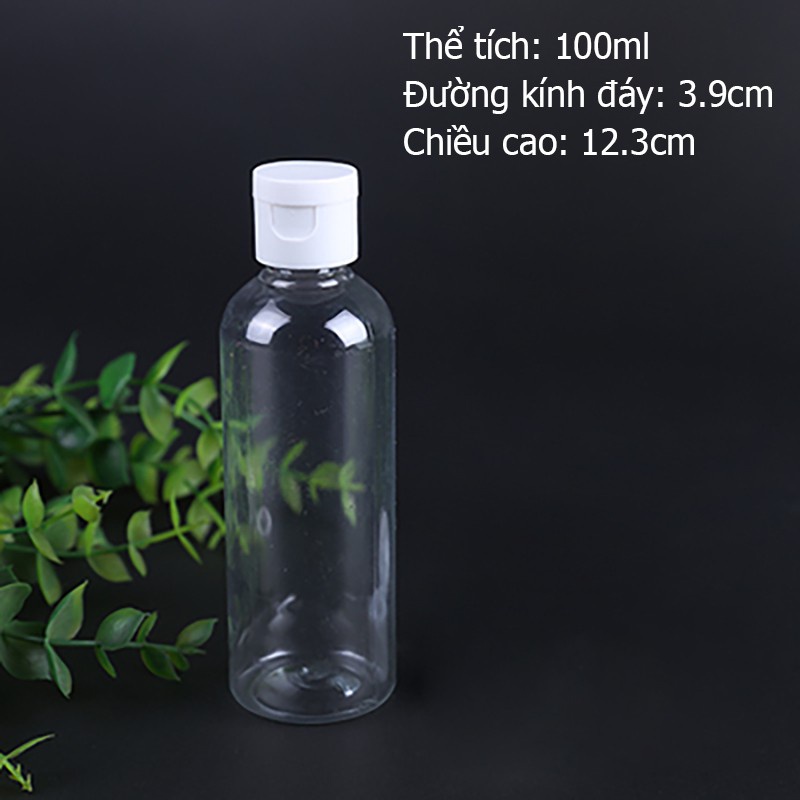 Chai Nhựa PET  Nắp Bật  Chiết Mỹ Phẩm, Dung Dịch, Nước Rửa Tay - Lọ Chiết Loại Nắp Bật