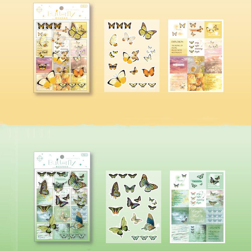 Giấy Dán Hình Bướm Xinh Xắn Trang Trí Sổ Tay