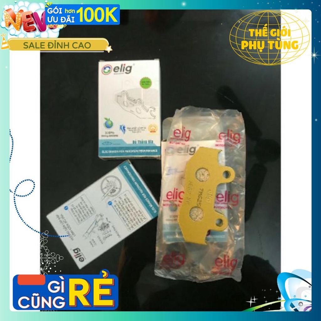Má phanh Sh Ý, Lead 110, DyLan, Spacy 125, PS, @, @stream hãng ELIG (bố thắng đĩa dĩa cho xem máy Honda nhập)