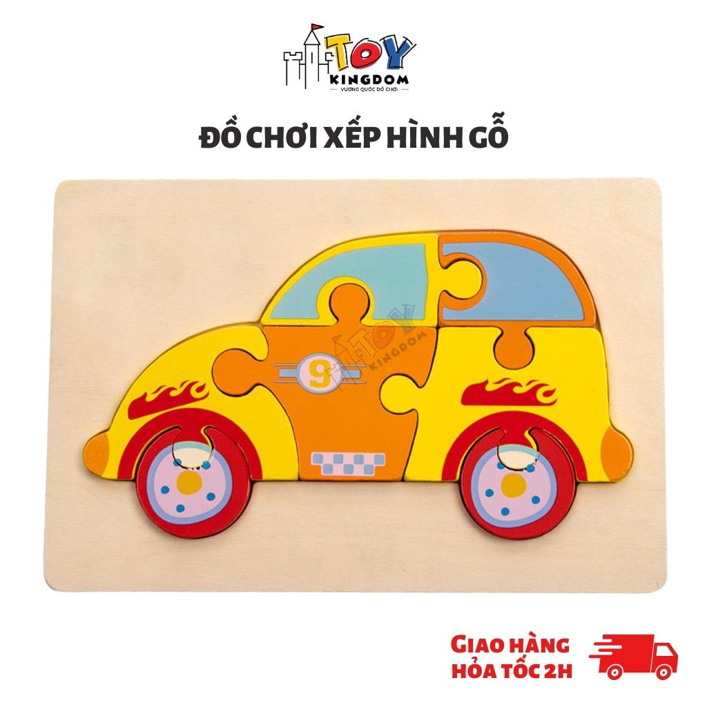Đồ Chơi Xếp Hình Gỗ Ahihi Theo Chủ Đề Con Vật, Ô tô …, Miếng Ghép To, Xếp Hình An Toàn Dành Cho Bé Từ 1 Tuổi