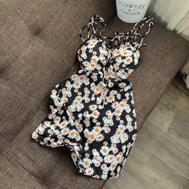 Đầm hoa cúc hai dây