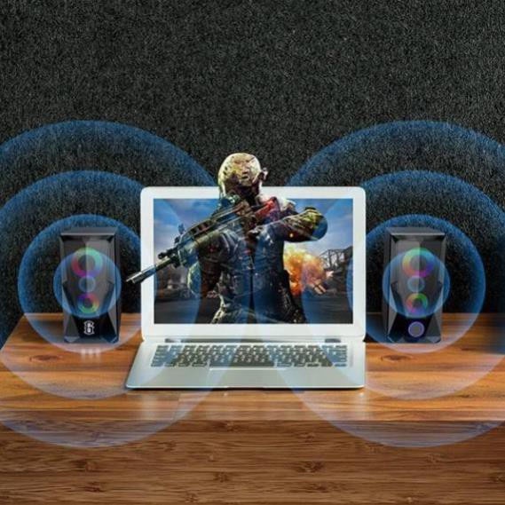 Loa vi tính gaming Robot RS200 công suất 6w - Hàng Chính Hãng - Bảo Hành 12 Tháng - 1 ĐỔI 1