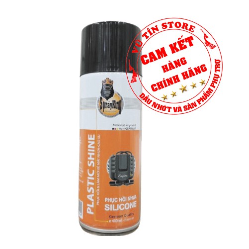 Chai xịt phục hồi và bảo dưỡng , làm mới bề mặt nhựa - cao su Sprayking Plastic Shine 400m