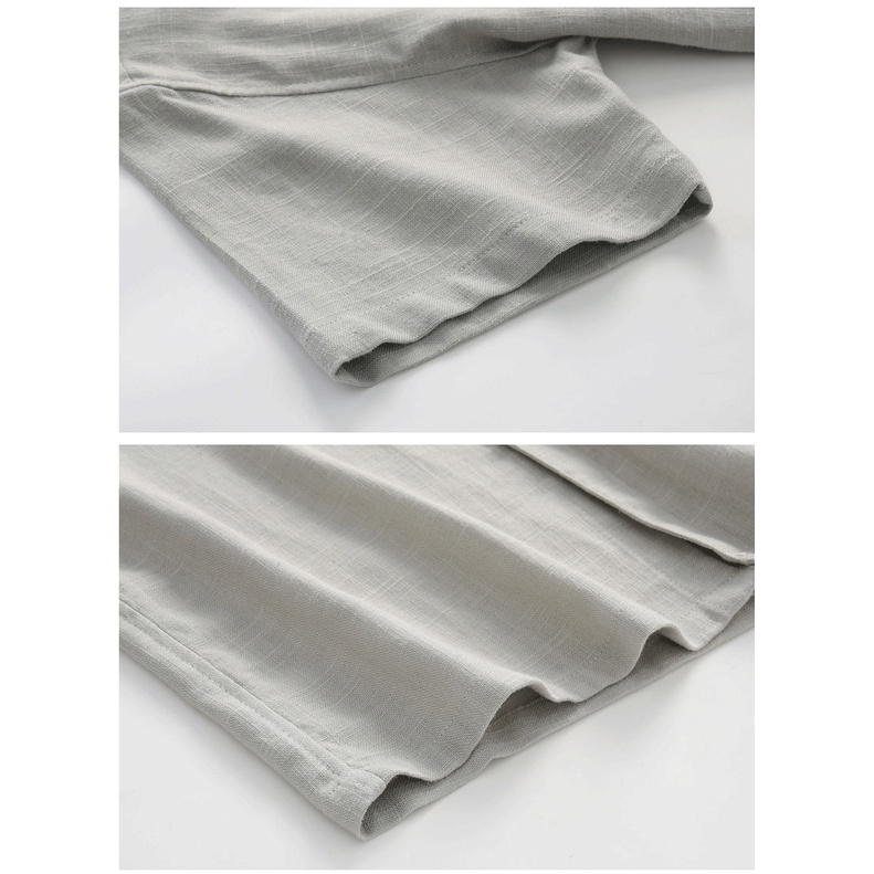 Áo sơ mi đũi cổ trụ nam tay ngắn trung niên SIÊU MÁT loại áo sơ mi nam trung niên form rộng cổ lãnh tụ ASMDOG65 | BigBuy360 - bigbuy360.vn