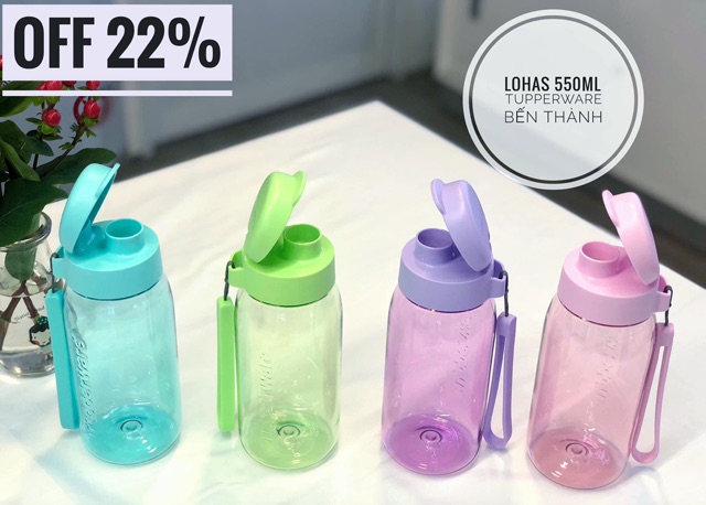 Tupperware Bình nước lohas 550ml