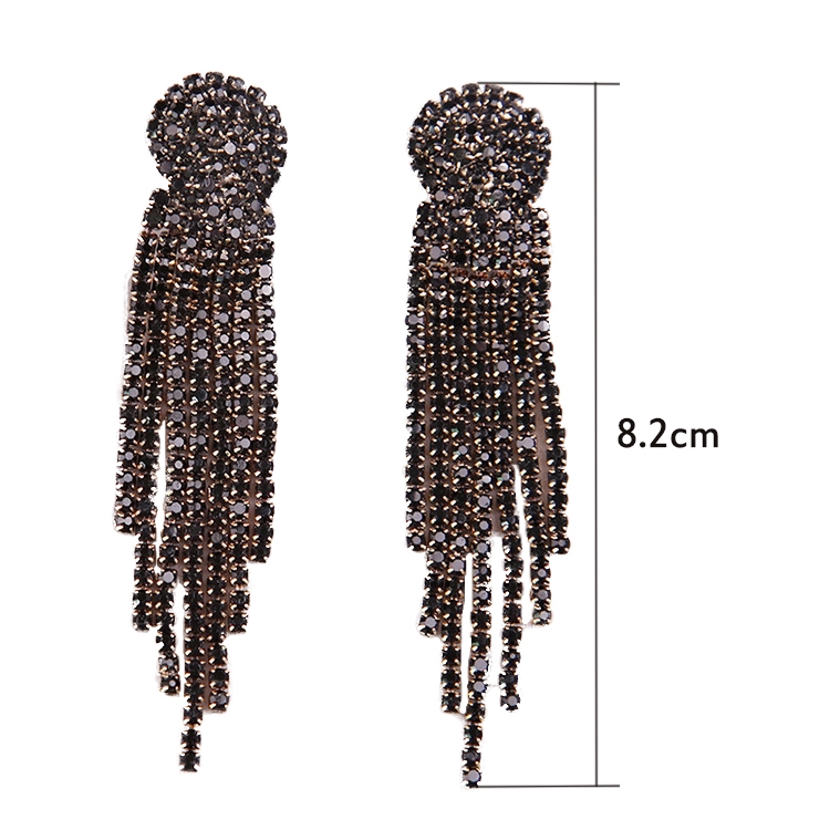 Hoa tai dáng dài đính pha lê thời trang cho cô dâu