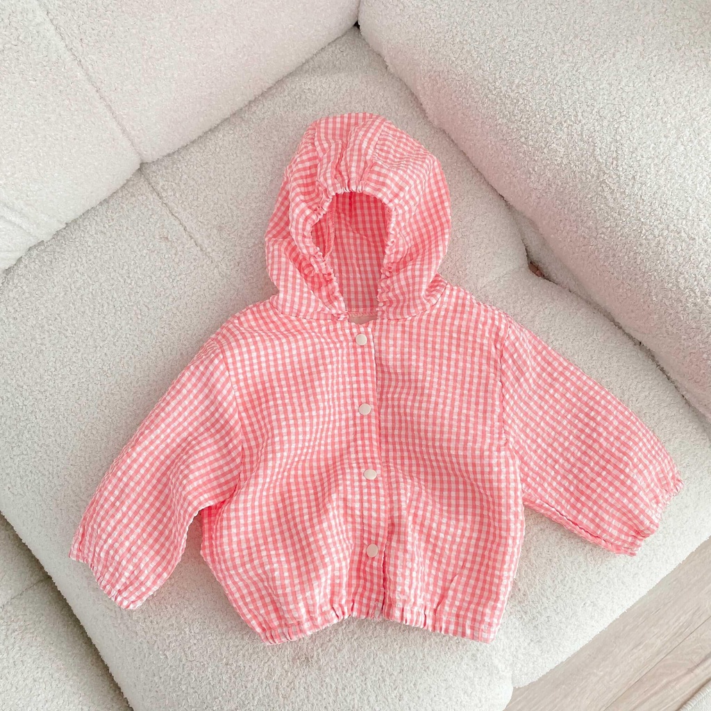 Áo khoác gió cho bé SODA KIDS chống nắng, cản gió bụi thiết kế style Hàn Quốc họa tiết kẻ sọc năng động