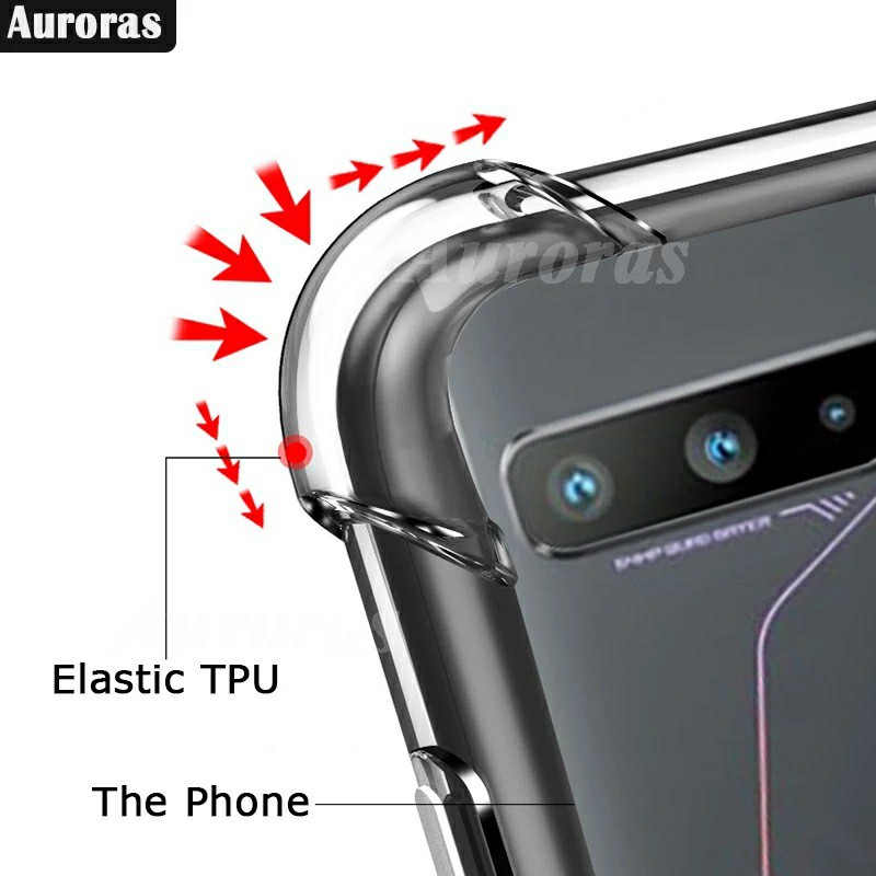 Ốp lưng Asus Rog Phone 2 / Phone 3 / Phone 5 / Phone 6 / Phone 7 dẻo TPU trong suốt bảo vệ 4 góc ôm khít máy siêu đẹp