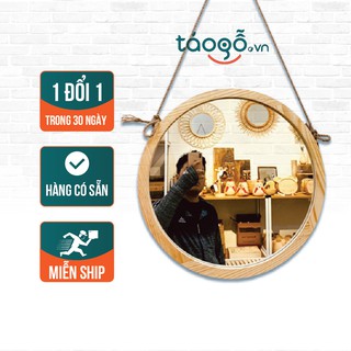 Gương treo tường khung viền gỗ cao cấp - Loại sịn
