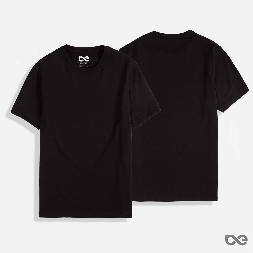 Áo thun nam cổ tròn Bentoni 4 màu trắng, đen, xám, đỏ vải cotton cao cấp co giãn - thấm hút tốt - Có big size