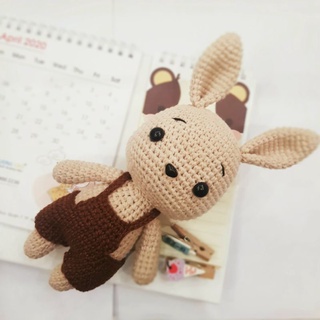 Thỏ nâu mặc yếm, thú bông handmade amigurumi [THÚ BÔNG CAO CẤP_TOTTOCHAN]