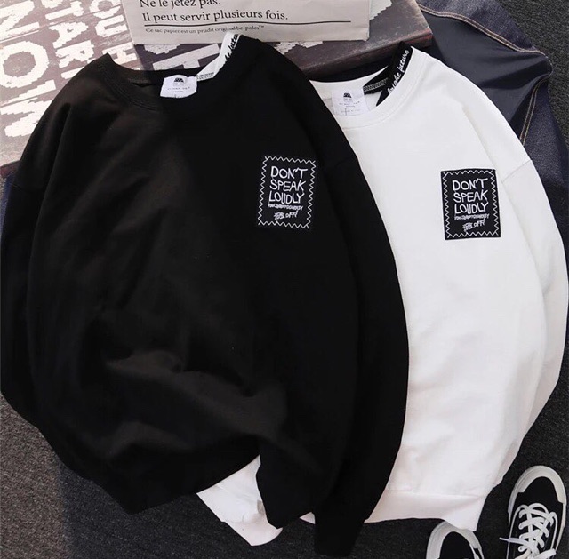 (Mua 1 tặng 1 phần quà ) Áo quảng châu, nỉ bông cao cấp, form ulzzang, có ngoại cỡ , BIGsize , sweater dont speak | BigBuy360 - bigbuy360.vn