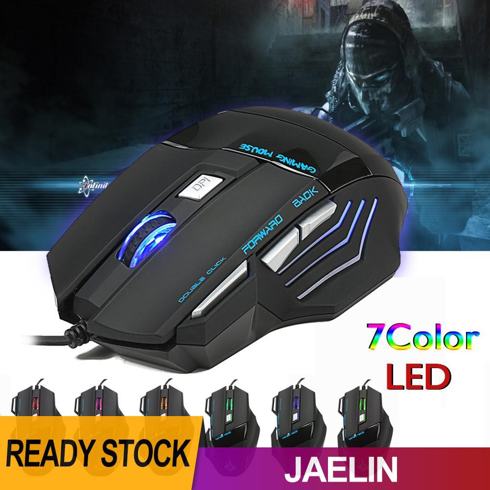 Chuột Dây Đèn Led 5500dpi A908 7 Nút Bấm Dùng Để Chơi Game