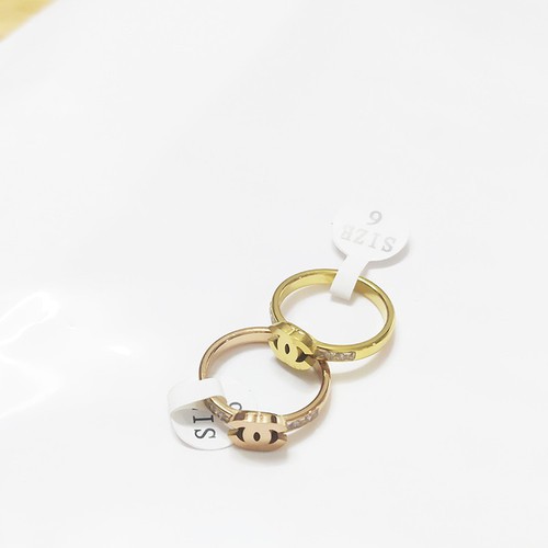 Nhẫn Nữ Chữ X Titan Ko Đen TT 3242