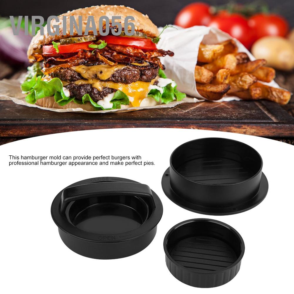 Virgina056 3 in 1 Function Burger Meat Press Hamburger Mold Making Tool Household Kitchen Supplies