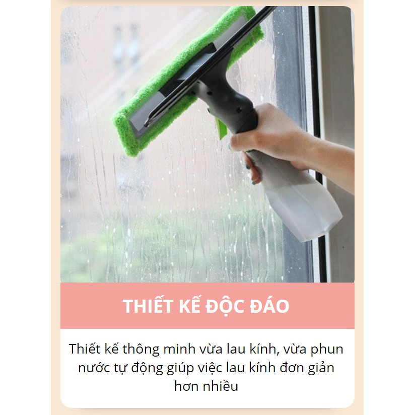 Cây Lau Kính Tích Hợp Bình Xịt 3 IN 1 - Home and Garden